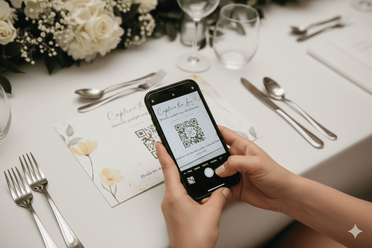 Skeniraj QR - MemoriesQR digital wedding guestbook